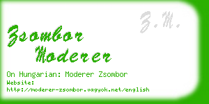 zsombor moderer business card